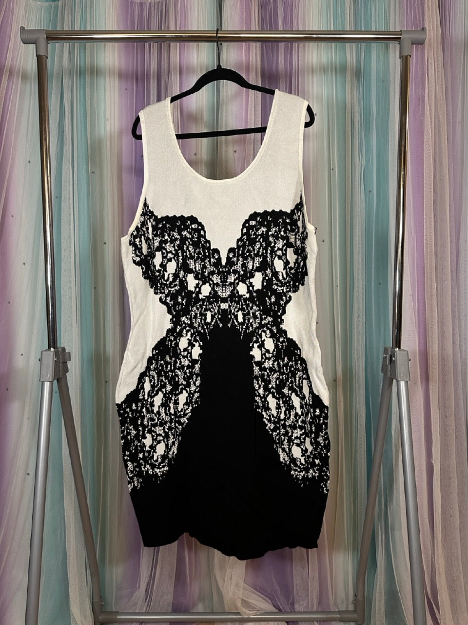 Black and White Bodycon Dress