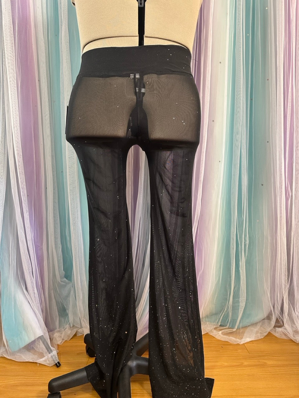 Black Star Mesh Pants