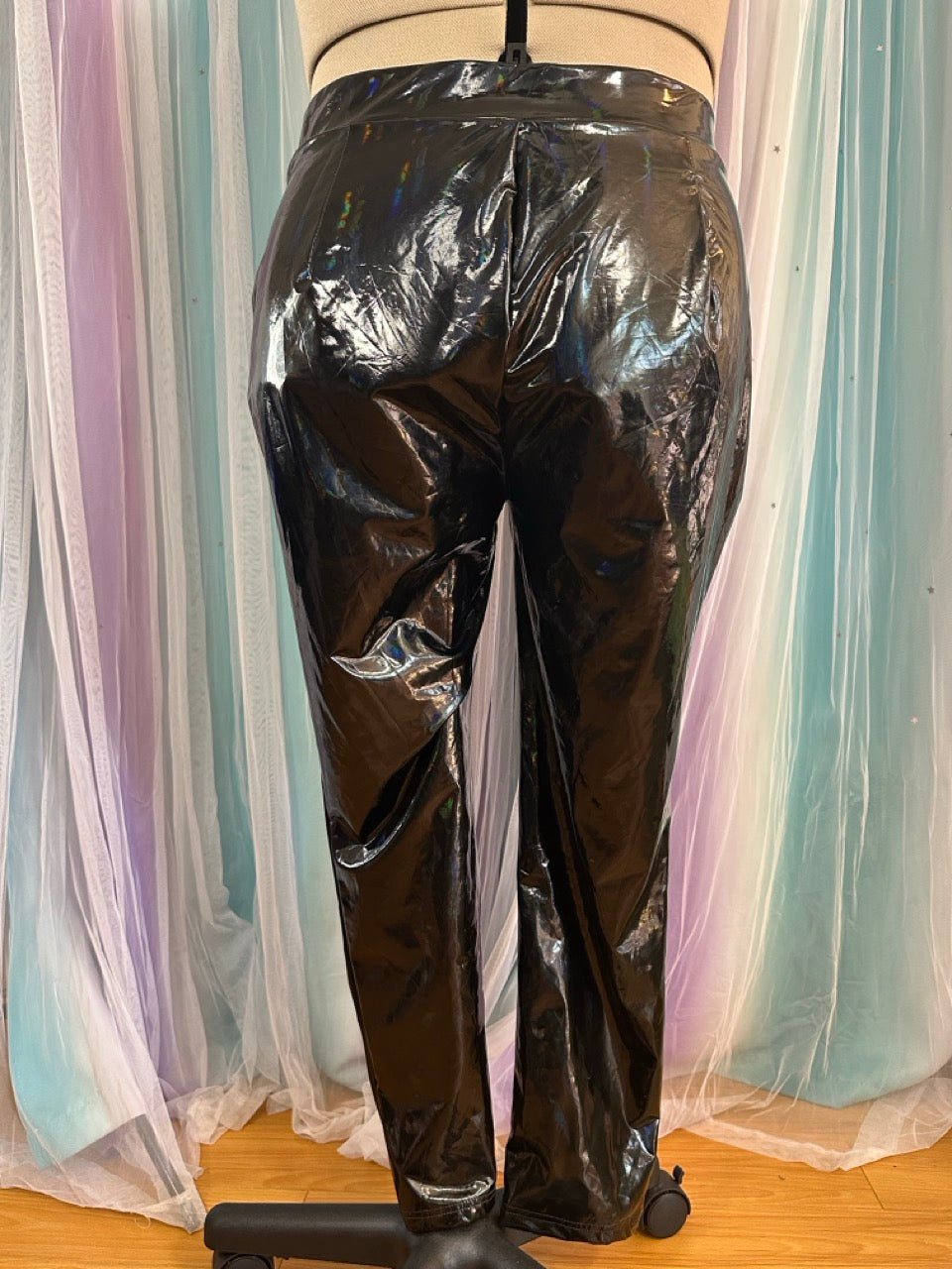 Black Patent Pleather Pants