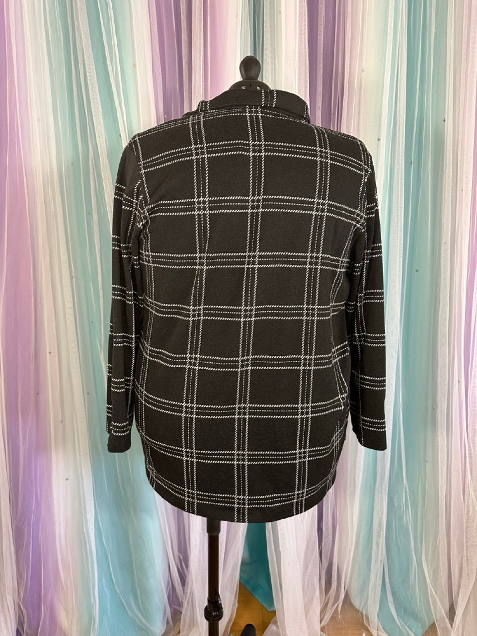 Black Plaid Coat