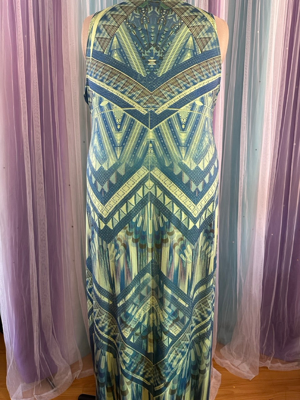 Green Art Deco Dress