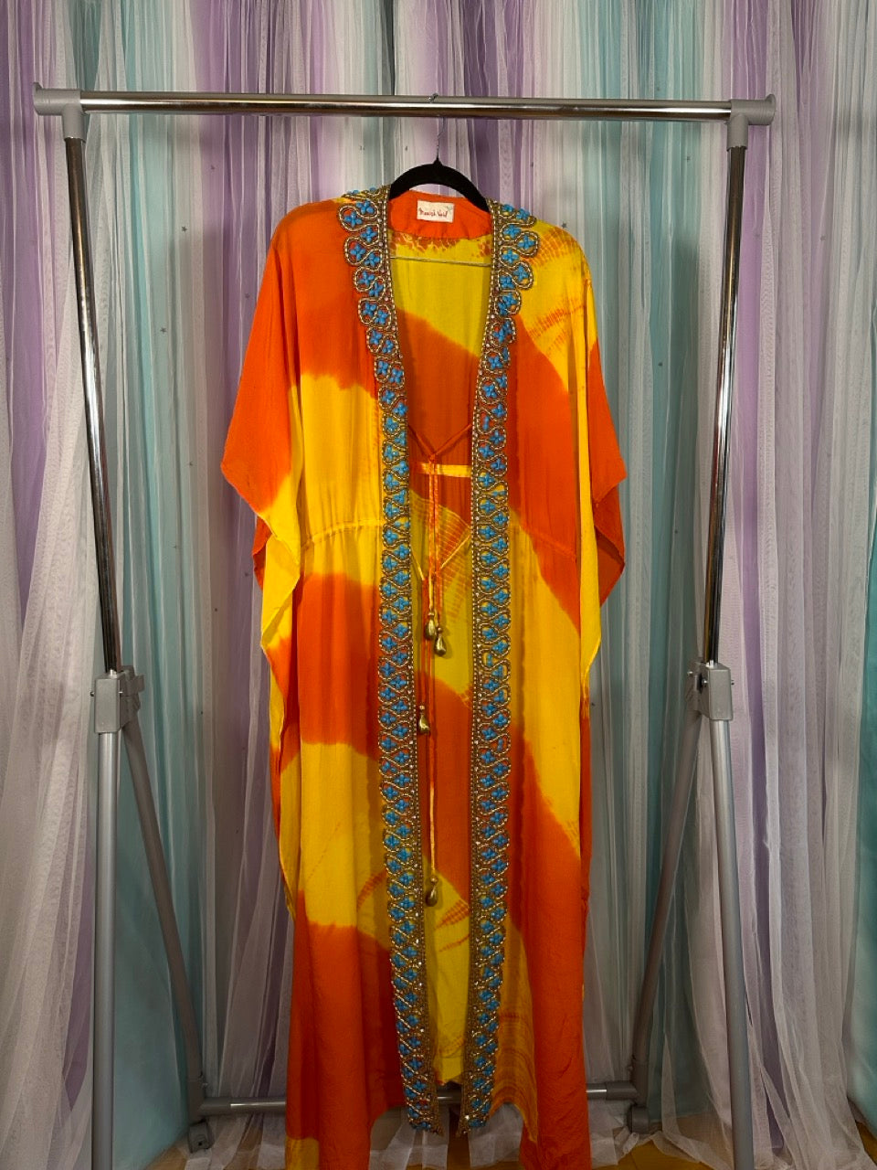 Manish Vaid Sunset Hand Beaded Swim Cover Up