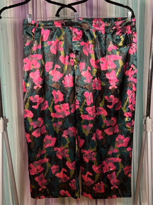 Floral Cigarette Pants