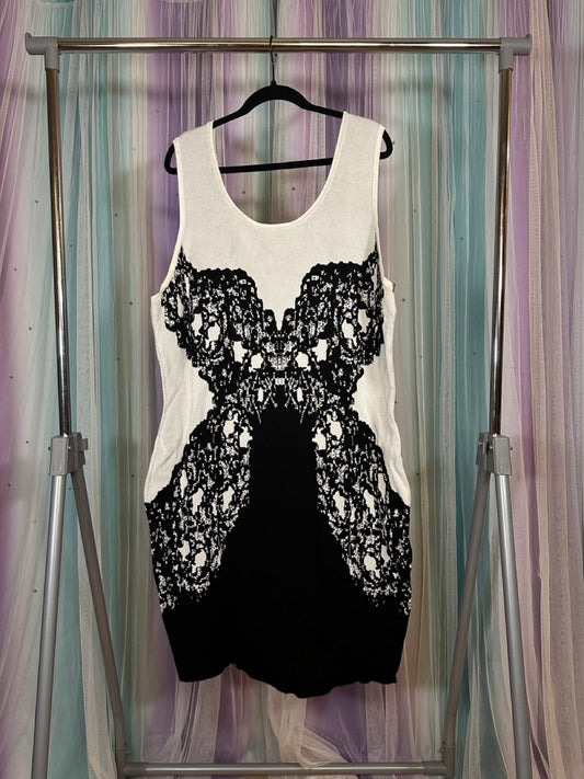 Black and White Bodycon Dress