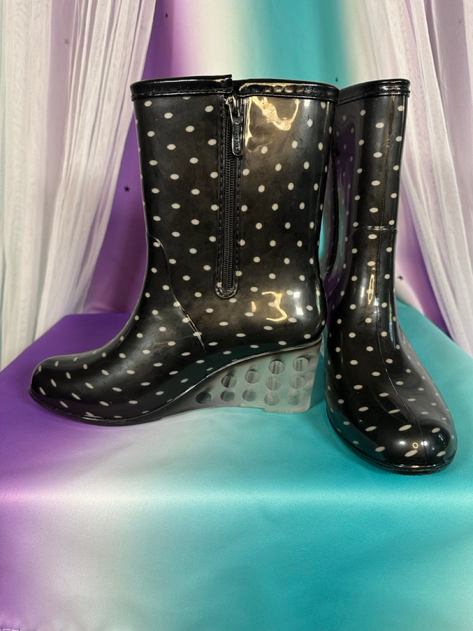 Polka Dot Rain Boots