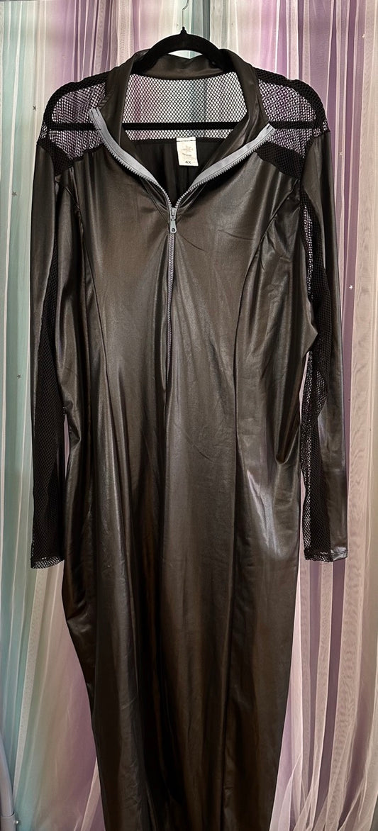 Black Pleather Jumpsuit