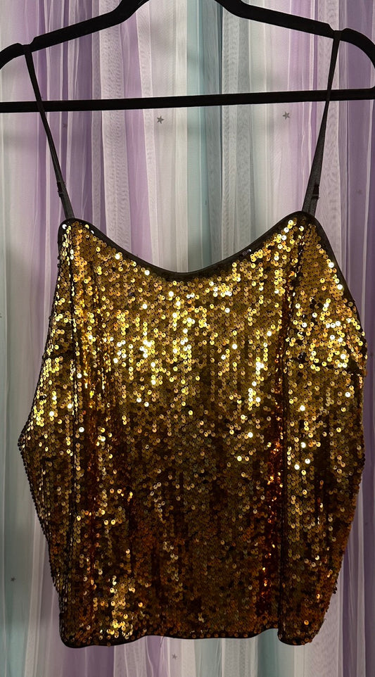 Gold Sequin Cami Top