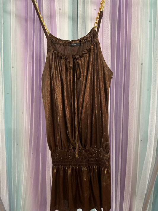 Bronze Mini Dress
