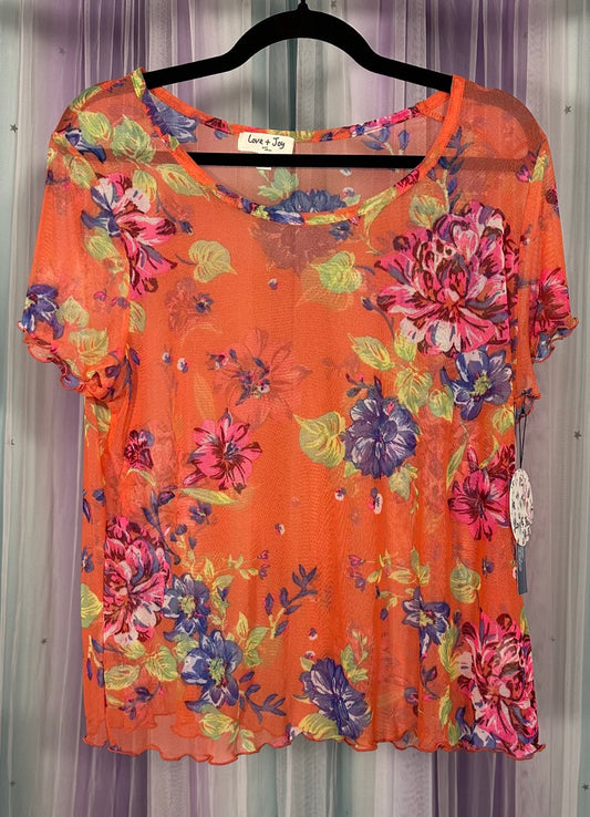Floral Mesh Shirt