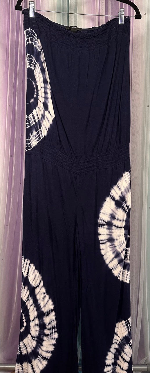 Navy Tie Dye Jumpsuit
