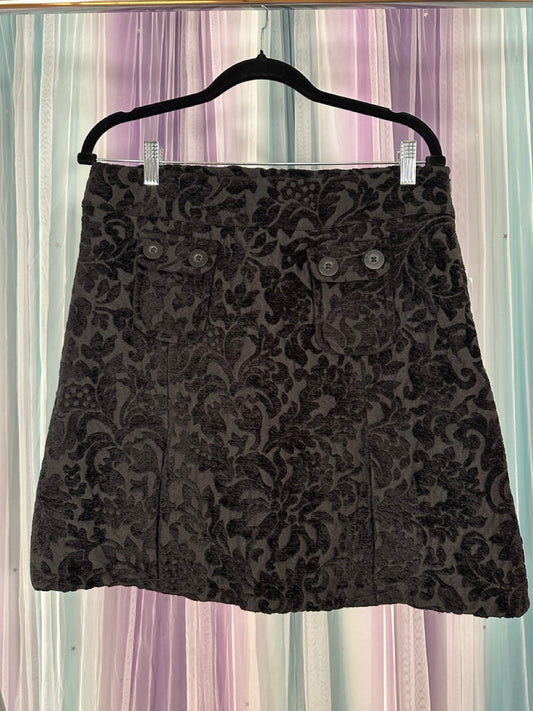 Black quilted skirt