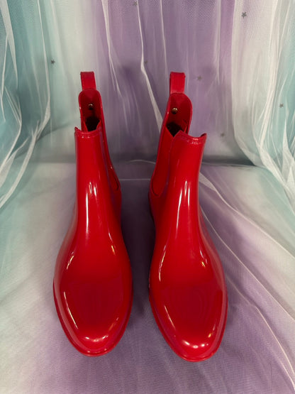 Red Rain Boots