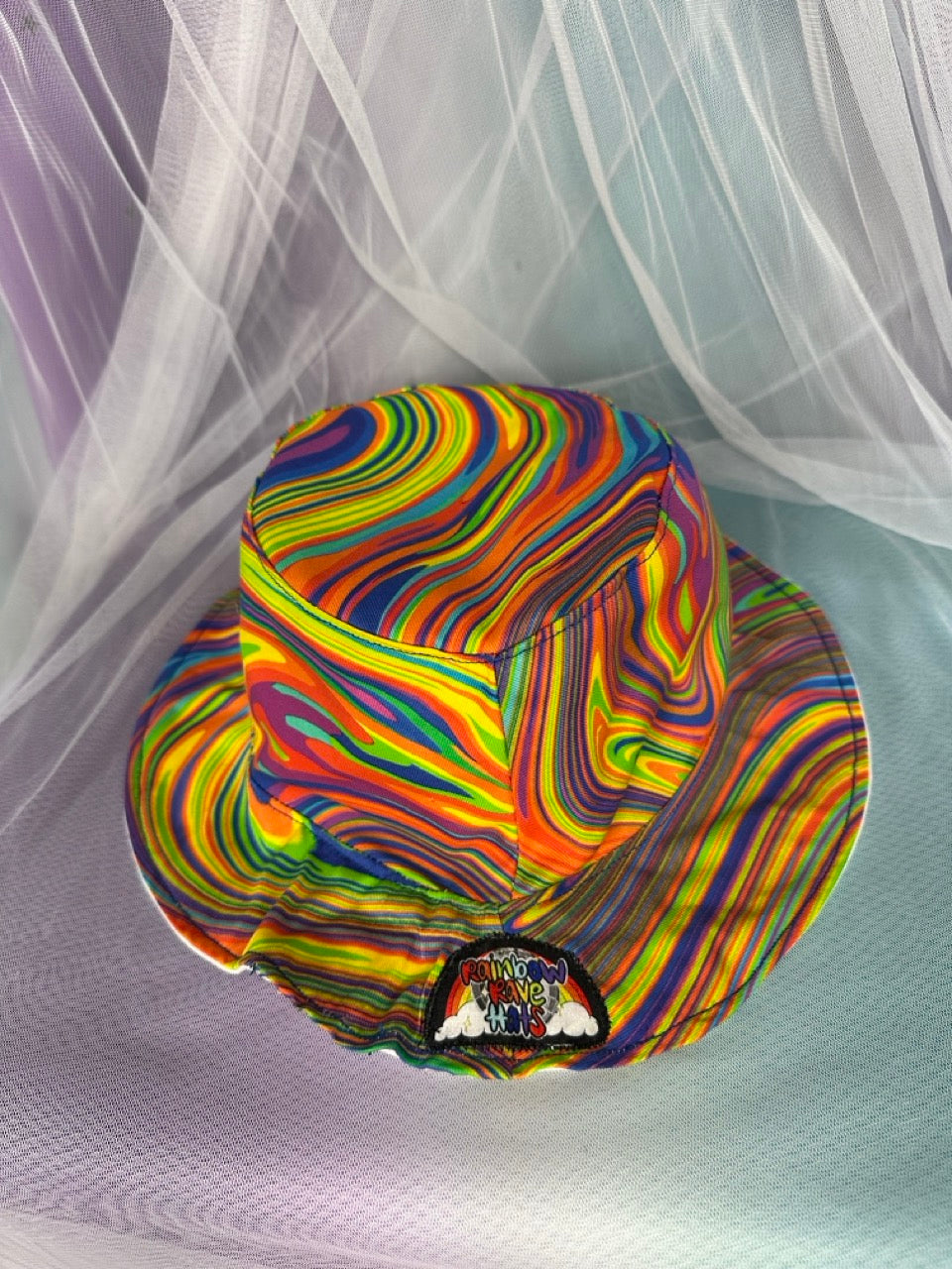 Rainbow Rave Hats Bucket Hats