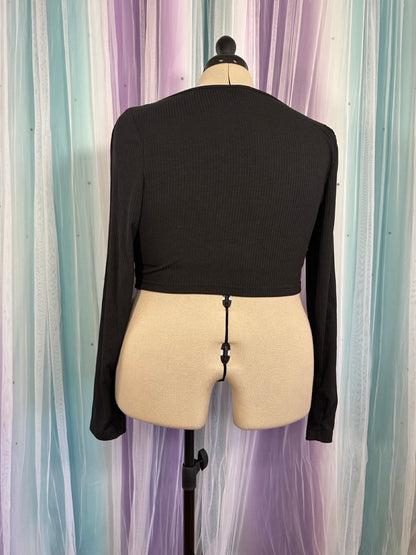 Long Sleeve Buckle Crop