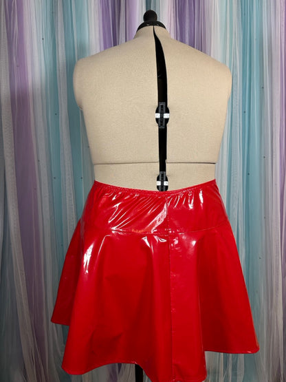 Red Patent Pleather Skirt