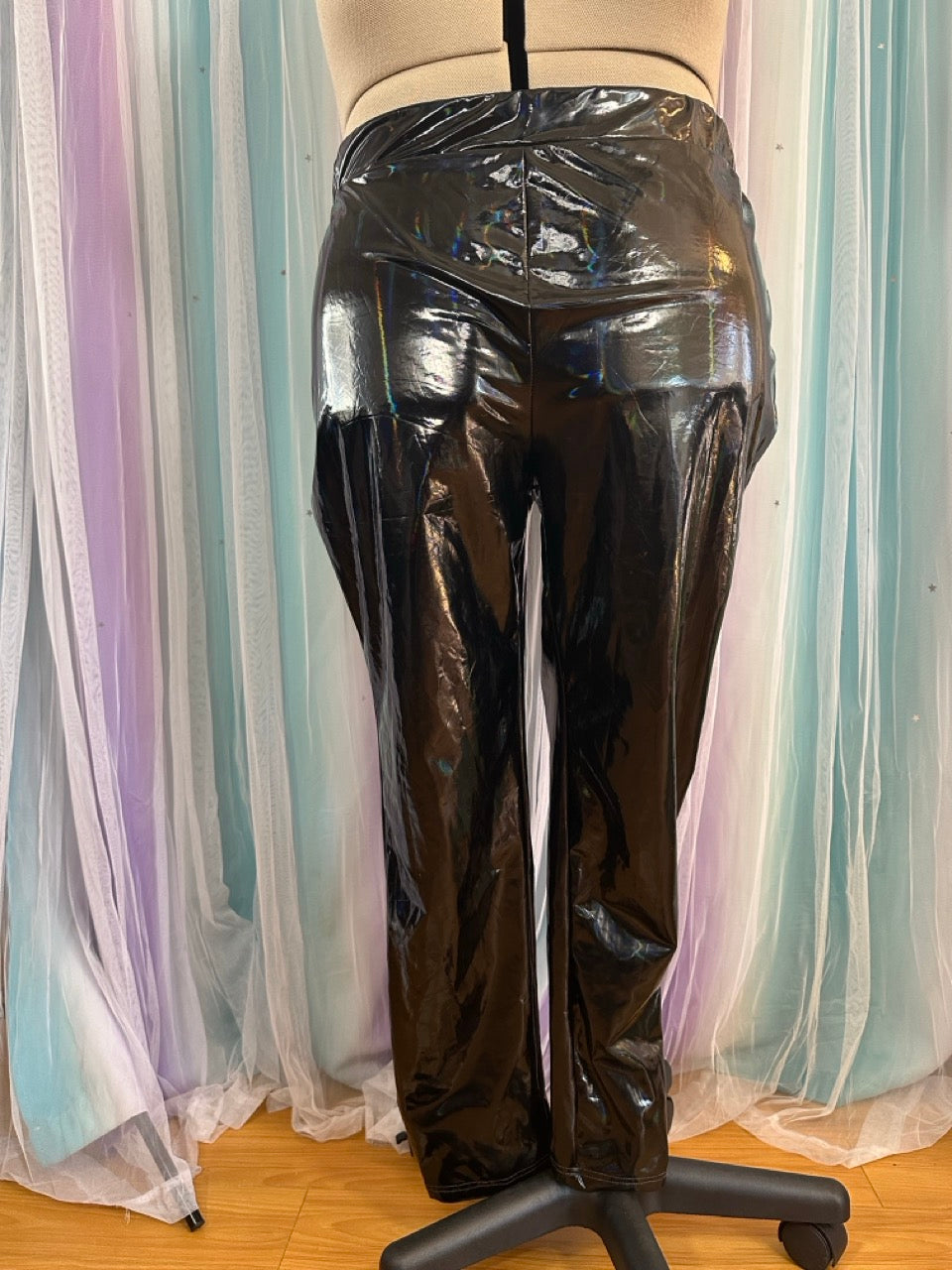 Black Patent Pleather Pants