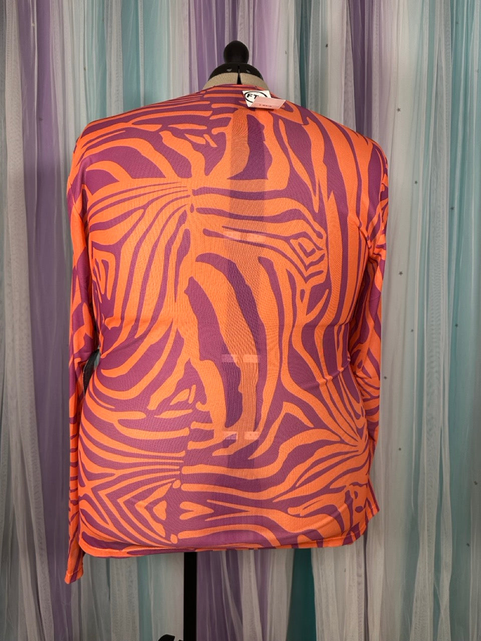 Orange Zebra Mesh Shirt