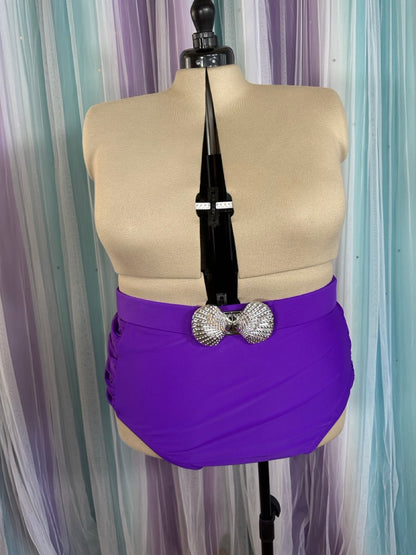 Purple Swim Bottoms with Belt