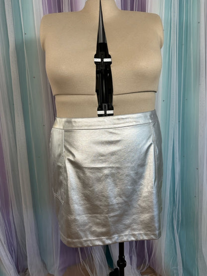 Silver Mini Skirt