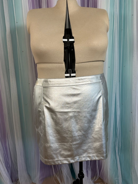 Silver Mini Skirt