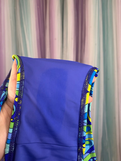 Alpine Butterfly Swim Blue Psychedelic Paisley Bathing Suit