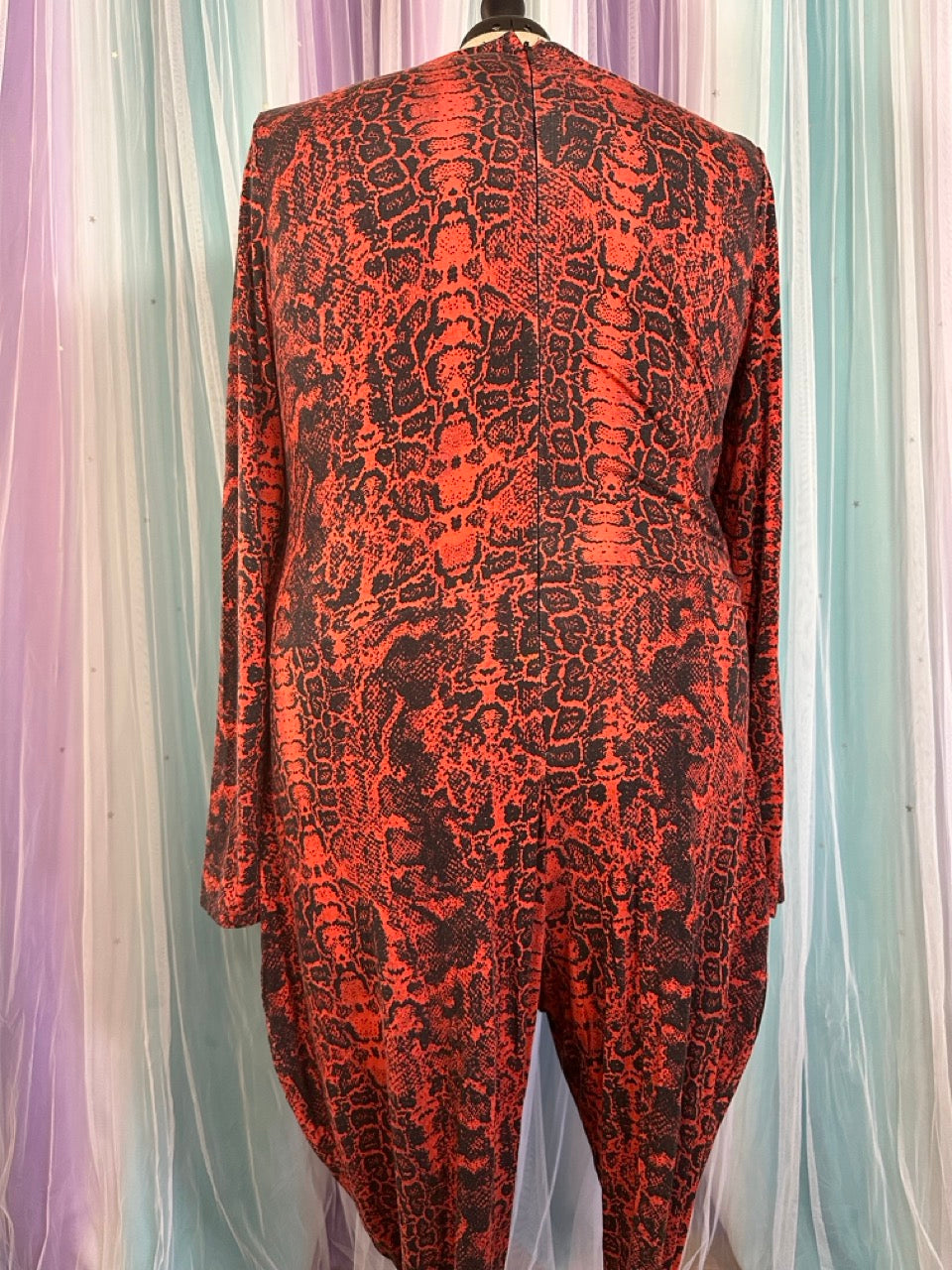 Red Snakeskin Jumpsuit