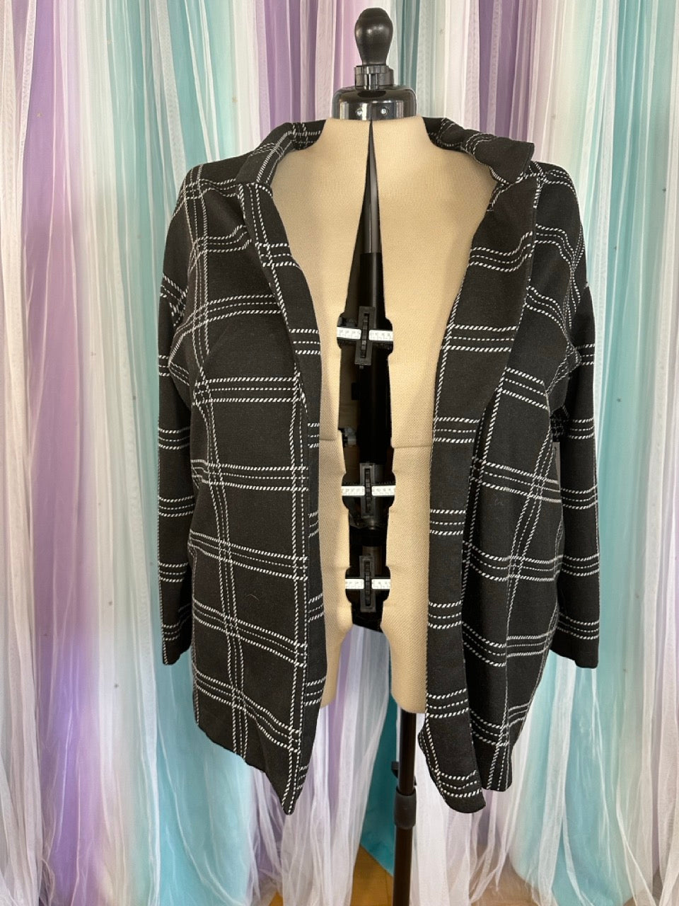 Black Plaid Coat