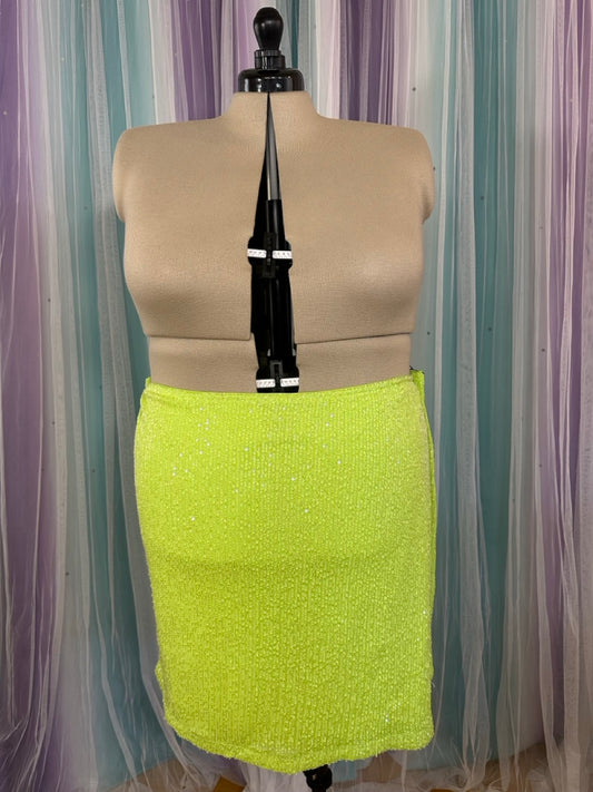 Green Sequin Skirt