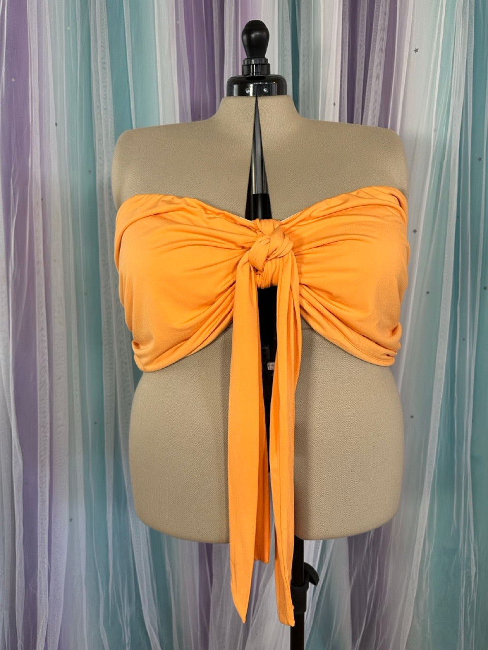 Orange Bandeau with Tie