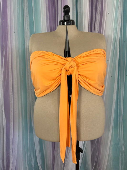 Orange Bandeau with Tie