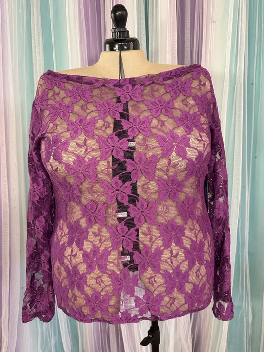 Purple Lace Top