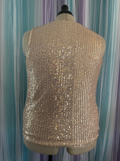 Light Gold Sequin Wrap Top