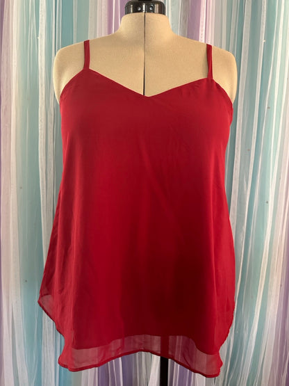Red Chiffon Cami