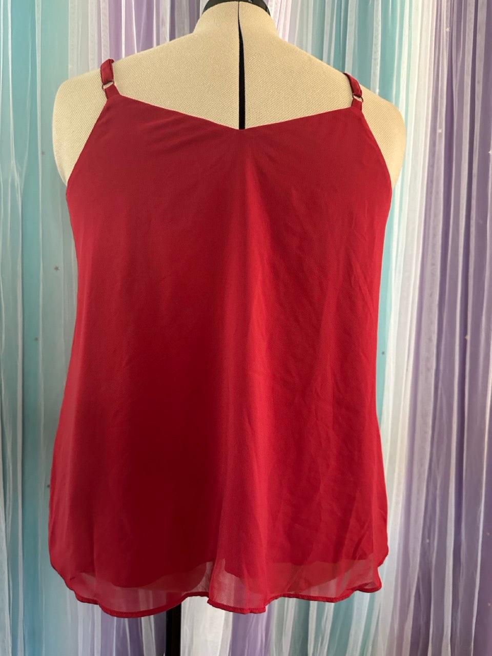 Red Chiffon Cami