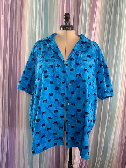 Thicc Original - Blue Kitty Dress Shirt