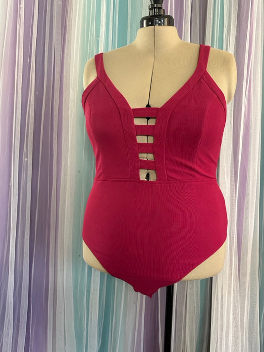 Dark Pink Cage Bodysuit