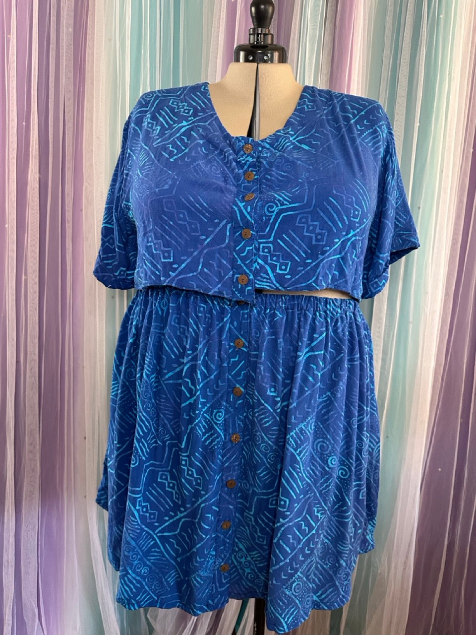 Thicc Original - Blue Camp Shirt and Skirt