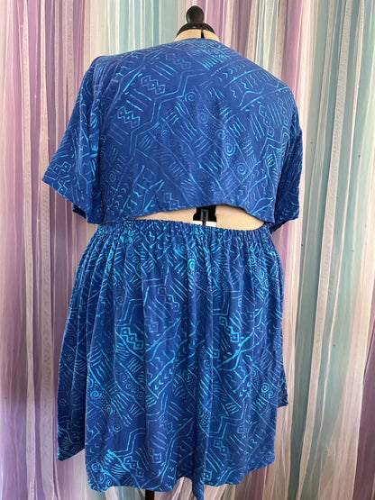Thicc Original - Blue Camp Shirt and Skirt