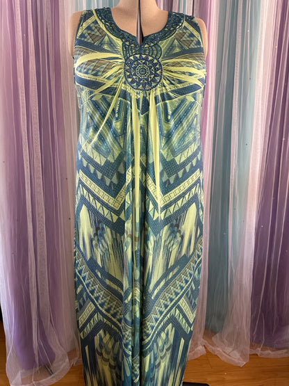 Green Art Deco Dress