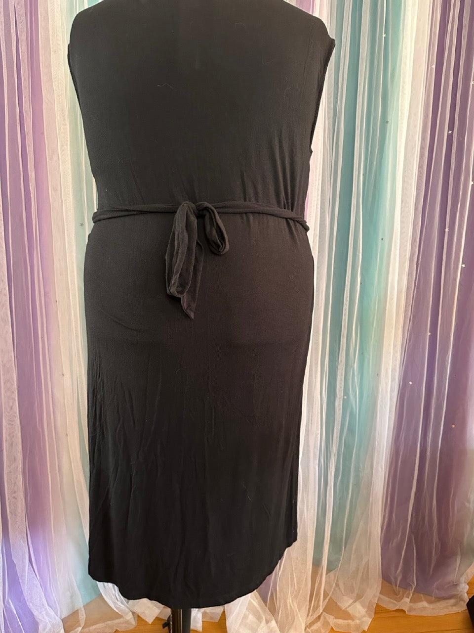 Black cowl dress