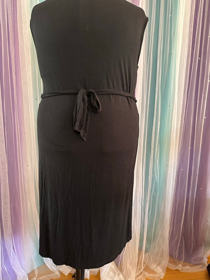 Black cowl dress