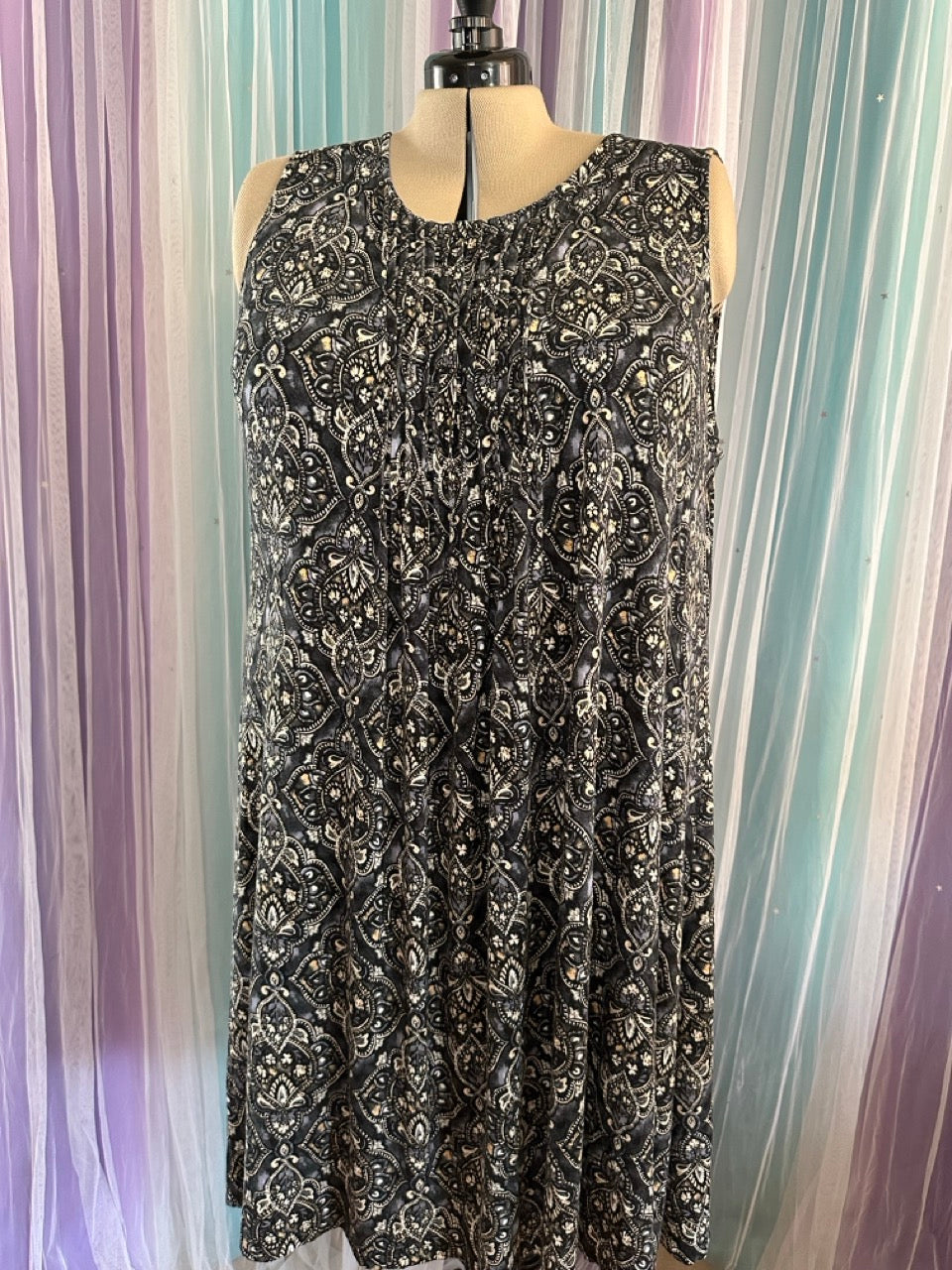 Navy Fleur De Lis Dress